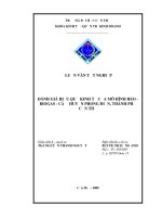 Tài liệu LUẬN VĂN TỐT NGHIỆP : ĐÁNH GIÁ HIỆU QUẢ KINH TẾ CỦA MÔ HÌNH HEO - BIOGAS - CÁ Ở HUYỆN PHONG ĐIỀN, THÀNH PHỐ CẦN THƠ doc