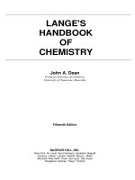 Tài liệu LANGE''''S HANDBOOK OF CHEMISTRY docx