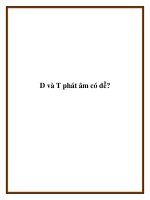 Tài liệu D và T phát âm có dễ? pot