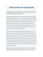 Tài liệu Chứng khoán cần người giữ lửa ppt