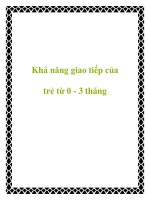 Tài liệu Khả năng giao tiếp của trẻ từ 0 - 3 tháng pdf