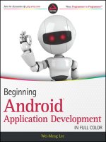 Beginning android application development