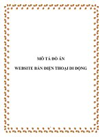 Tài liệu TIỂU LUẬN:MÔ TẢ ĐỒ ÁN WEBSITE BÁN ĐIỆN THOẠI DI ĐỘNG pptx