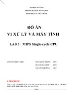 Tài liệu ĐỒ ÁN VI XỬ LÝ VÀ MÁY TÍNH ppt