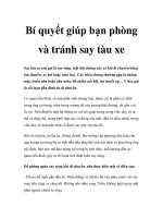 Tài liệu Bí quyết giúp bạn phòng và tránh say tàu xe doc