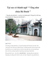 Tài liệu Tại sao có thành ngữ “ Vắng như chùa Bà Đanh ” ppt