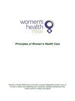 Tài liệu Principles of Women’s Health Care docx