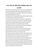 Tài liệu Cách nấu ăn đảm bảo dưỡng chất cho cơ thể docx