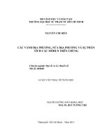 các vành địa phương, nửa địa phương và sự phân tích các môđun trên chúng
