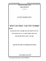 GIẢI PHÁP NÂNG CAO HIỆU QUẢ HUY ĐỘNG VỐN TẠI NGÂN HÀNG ĐẦU TƯ VÀ PHÁT TRIỂN VIỆT NAM CHI NHÁNH THĂNG LONG – HÀ NỘI