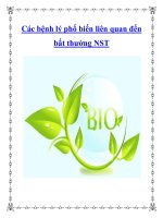 Tài liệu Các bệnh lý phổ biến liên quan đến bất thường NST potx