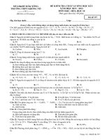Tài liệu ĐỀ KIỂM TRA CHẤT LƯỢNG HỌC KÌ I MÔN HỌC: HÓA HỌC 10 TRƯỜNG THPT KRÔNG NÔ Mã đề 357 ppt
