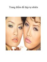 trang diem de dep tu nhien