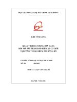 Quản trị hoạt động bán hàng đối với sản phẩm bảo hiểm xe cơ giới tại công ty bảo hiểm PVI đông đô