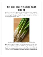 Tài liệu Trị cảm mạo với cháo hành đậu xị potx