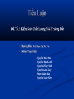 kiểm soát chất lượng môi trường đất