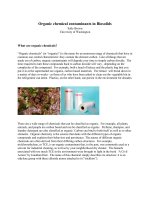 Tài liệu Organic chemical contaminants in Biosolids docx