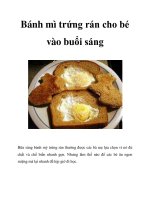 Tài liệu Bánh mì trứng rán cho bé vào buổi sáng ppt