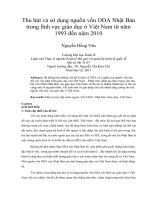 Thu hút và sử dụng nguồn vốn ODA nhật bản trong lĩnh vực giáo dục ở việt nam từ năm 1993 đến năm 2010