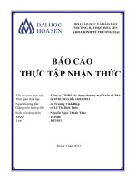 báo cáo thực tập nhận thức công ty tnhh xây dựng thương mại xuân và phú