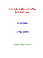 Tài liệu Toán Ứng dụng - Chương 2: Định thức ppt