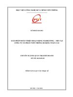 Giải pháp hoàn thiện hoạt động marketing mix tại công ty cổ phần viễn thông di động toàn cầu
