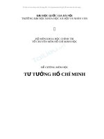 ĐỀ CƯƠNG TƯ TƯỞNG HỒ CHÍ MINH