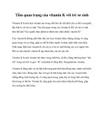 Tài liệu Tầm quan trọng của vitamin K với trẻ sơ sinh potx