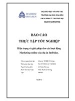 hiện trạng và giải pháp cho các hoạt động marketing online của dự án imfriday