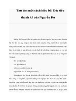 Tài liệu Thử tìm một cách hiểu bài Độc tiểu thanh ký của Nguyễn Du potx