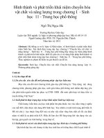 Hình thành và phát triển khái niệm chuyển hóa vật chất và năng lượng trong chương i   sinh học 11   trung học phổ thông
