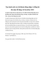 Tài liệu Tạo danh sách các tài khoản đăng nhập và đồng bộ lên mây dễ dàng với SecuStar 2013 pdf