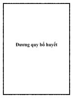 Tài liệu Đương quy bổ huyết pdf