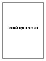 Tài liệu Trẻ mất ngủ vì xem tivi docx