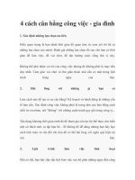 Tài liệu 4 cách cân bằng công việc - gia đình pdf