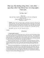 Đào tạo, bồi dưỡng công chức, viên chức   qua thực tiễn viện khoa học và công nghệ việt nam