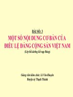 Trình chiếu   một số nội dung cơ bản của điều lệ đảng