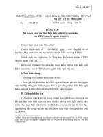 Tài liệu MẪU THÔNG BÁO Kế hoạch kiểm tra thực hiện kiến nghị kiểm toán năm... của KTNN chuyên ngành (khu vực) ppt