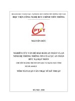 Nghiên cứu vấn đề bảo đảm an toàn và an ninh hệ thống thông tin của cục an toàn bức xạ và hạt nhân