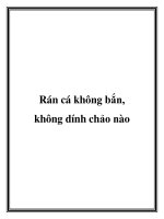 Tài liệu Rán cá không bắn, không dính chảo nào potx