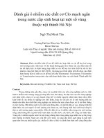 Đánh giá ô nhiễm các chất cơ clo mạch ngắn trong nước cấp sinh hoạt tại một số vùng thuộc nội thành hà nội