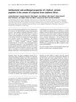 Tài liệu Báo cáo Y học: Antibacterial and antifungal properties of a-helical, cationic peptides in the venom of scorpions from southern Africa pptx
