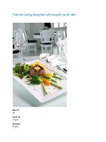 Tài liệu Thăn bò nướng dùng kèm xốt vang đỏ và xốt nấm ppt