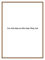 Tài liệu Các cách nâng cao khả năng Tiếng Anh. doc