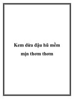 Tài liệu Kem dừa đậu hũ mềm mịn thơm thơm doc