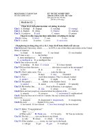 Tài liệu Đề Thi Thử Tốt Nghiệp Anh 2013 - Phần 4 - Đề 1 pptx