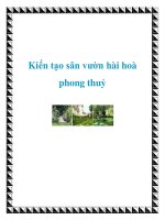 Tài liệu Kiến tạo sân vườn hài hoà phong thuỷ doc