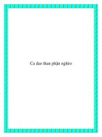 Tài liệu Ca dao than phận nghèo ppt