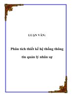 Phân tích thiết kế hệ thống thông tin quản lý nhân sự
