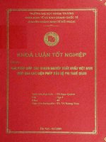 giải pháp giúp các doanh nghiệp xuất khẩu việt nam vượt qua các biện pháp bảo hộ phi thuế quan